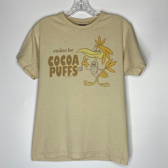 Vintage Cuckoo For Cocoa Puffs Short Sleeve Tshirt 2006 Tan TNT Size Small - Picture 1 of 6